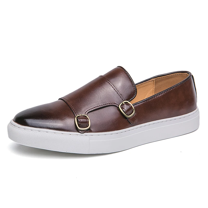 Men Sneakers PU Double Buckle Thick Bottom Fashion Driving Loafers Slip On Casual Business Office Leather Shoes Large Size 38-46
Men Sneakers PU Double Buckle Thick Bottom Fashion Driving Loafers Slip On Casual Business Office Leather Shoes Large Size 38-46