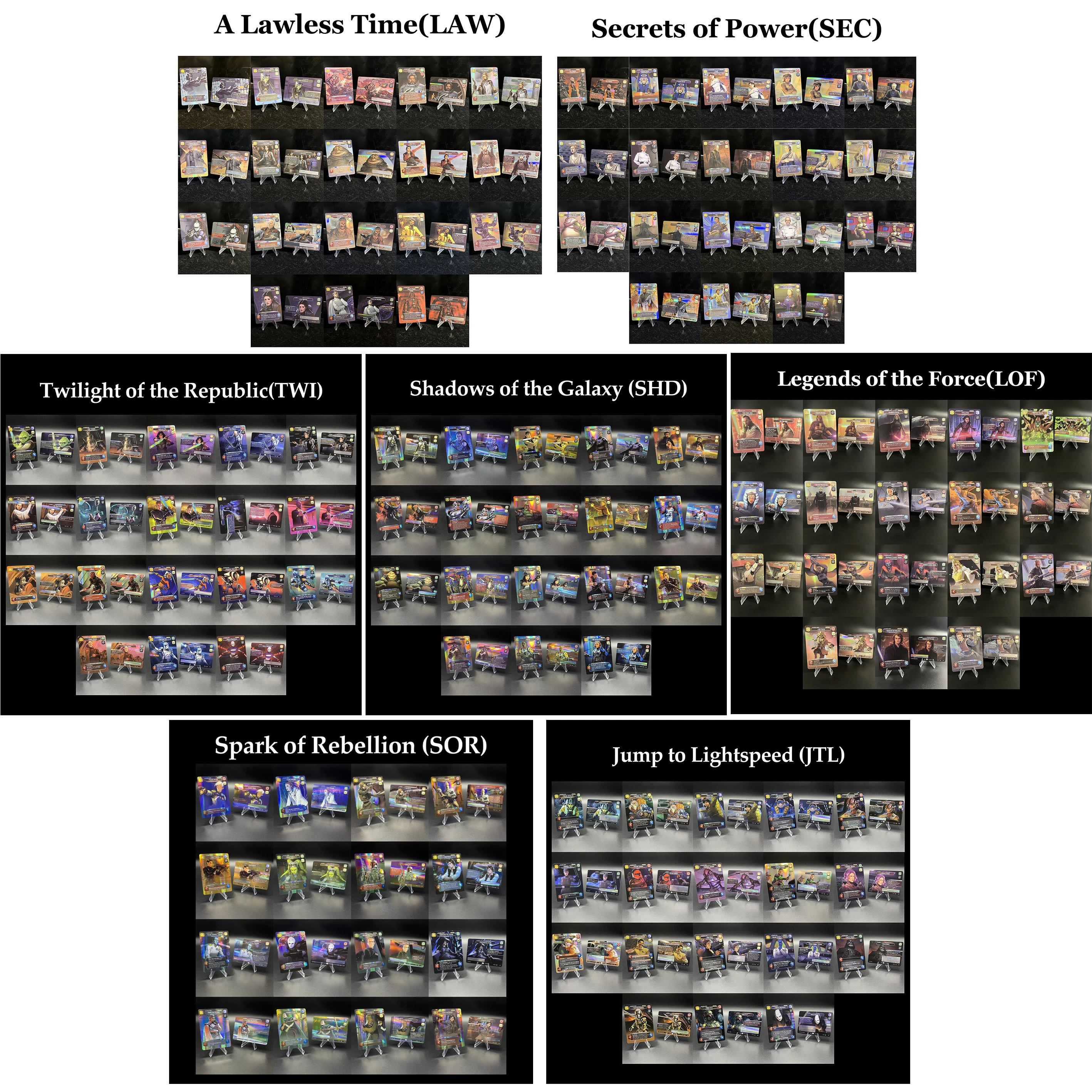 SWUDB Full Set Trading Cards All Series LAW SEC TWI SHD LOF SOR JTL Complete Hyperspace Showcase TCG Game Collection PROXY Card
SWUDB Full Set Trading Cards All Series LAW SEC TWI SHD LOF SOR JTL Complete Hyperspace Showcase TCG Game Collection PROXY Card