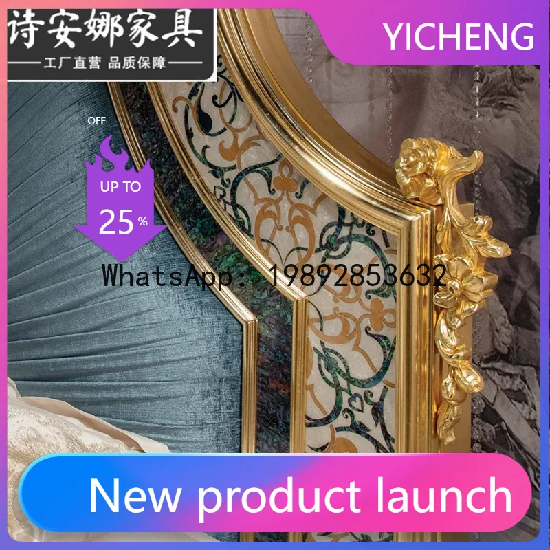 HYS Palace Shell Parquet Double Bed Fabric Villa Large Backrest Master Bedroom Queen Bed
HYS Palace Shell Parquet Double Bed Fabric Villa Large Backrest Master Bedroom Queen Bed