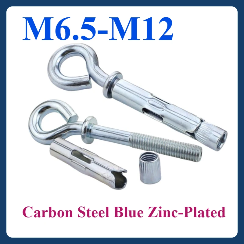 Blue Zinc-Plated Eye Bolt Expansion Screws - Heavy-Duty Hanging Fasteners for Ceilings, Walls & Outdoor Fixtures M6.5 M8 M10 M12
Blue Zinc-Plated Eye Bolt Expansion Screws - Heavy-Duty Hanging Fasteners for Ceilings, Walls & Outdoor Fixtures M6.5 M8 M10 M12