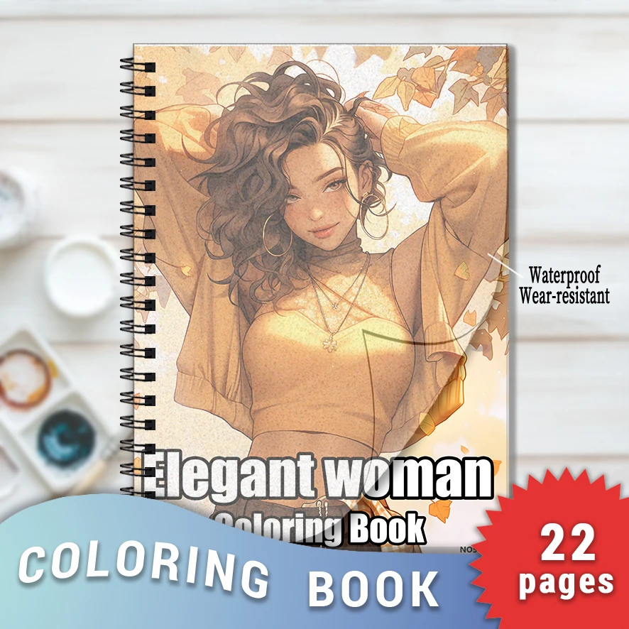 Elegant woman Adult Coloring Book - 8.3x 11.2 Inch 22 Page Coloring Book - Helps Reduce Stress and Ease Emotions
Elegant woman Adult Coloring Book - 8.3x 11.2 Inch 22 Page Coloring Book - Helps Reduce Stress and Ease Emotions