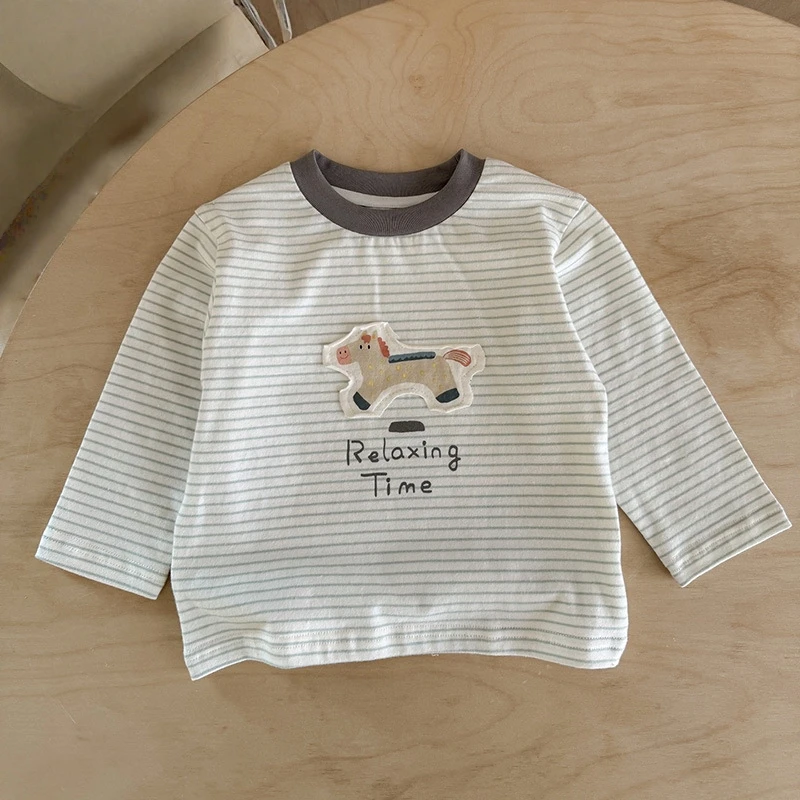 2026 Spring 3M-3T Boys Shirt Striped Cartoon Patchwork Long-sleeved Shirt Letter Embroidery Baby Clothes
2026 Spring 3M-3T Boys Shirt Striped Cartoon Patchwork Long-sleeved Shirt Letter Embroidery Baby Clothes