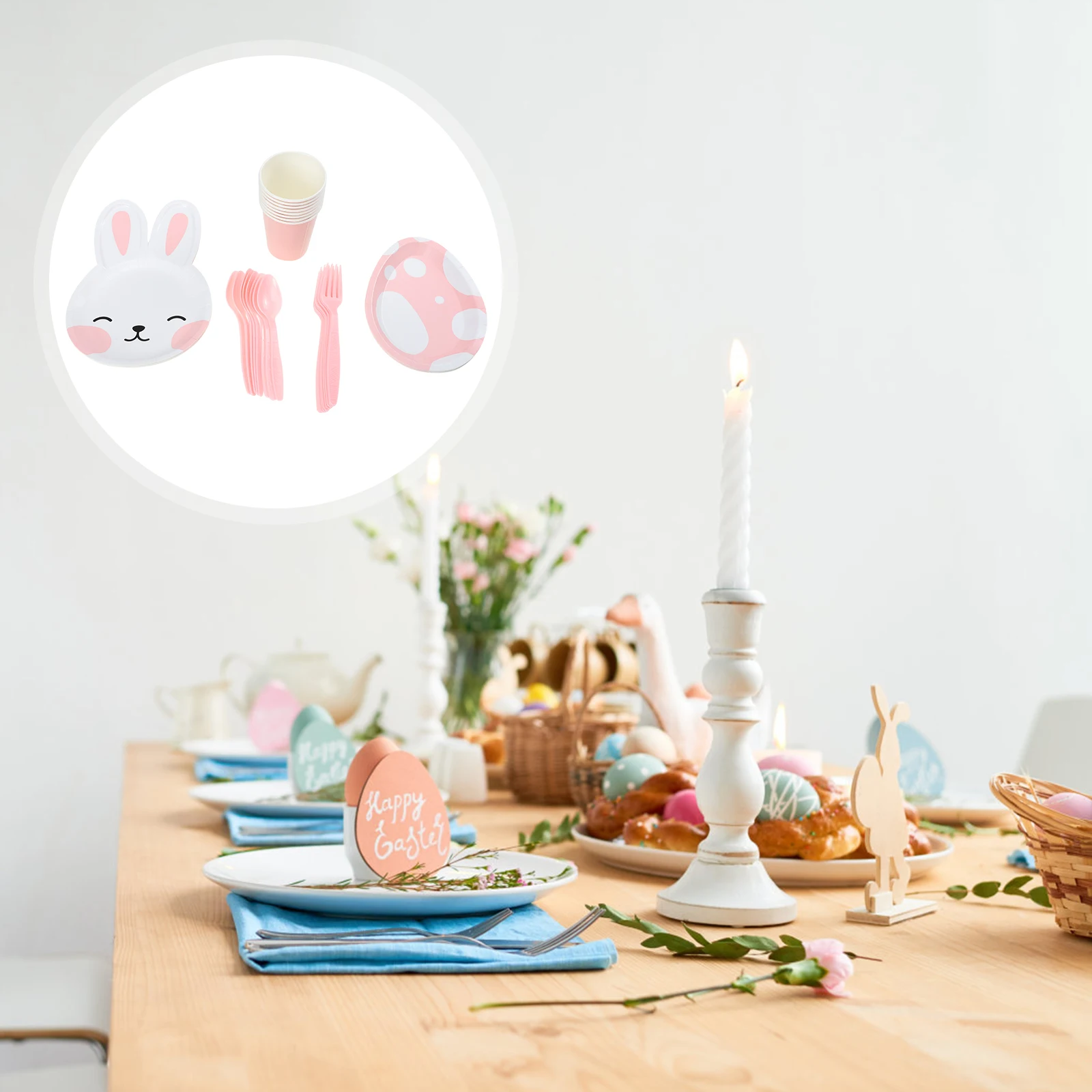 Easter Disposable Tableware Set White Cardboard Plates Cups for Party Decorations Salad Cake Desserts Fruits Beverages
Easter Disposable Tableware Set White Cardboard Plates Cups for Party Decorations Salad Cake Desserts Fruits Beverages