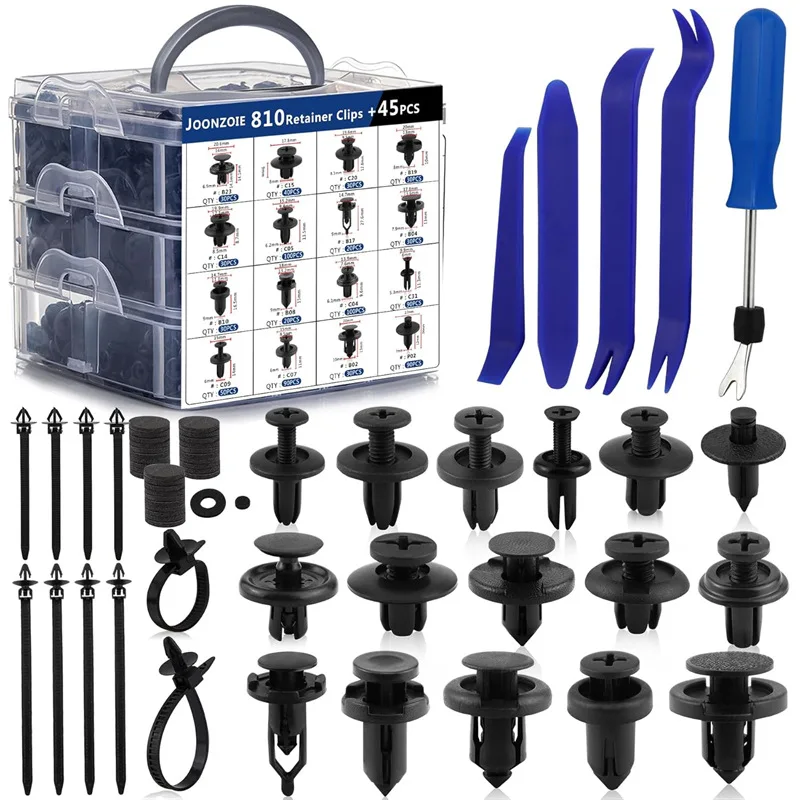 810PCS boxed snap buckle is suitable for Ford Toyota Honda car body bumper fastener nylon screw
810PCS boxed snap buckle is suitable for Ford Toyota Honda car body bumper fastener nylon screw