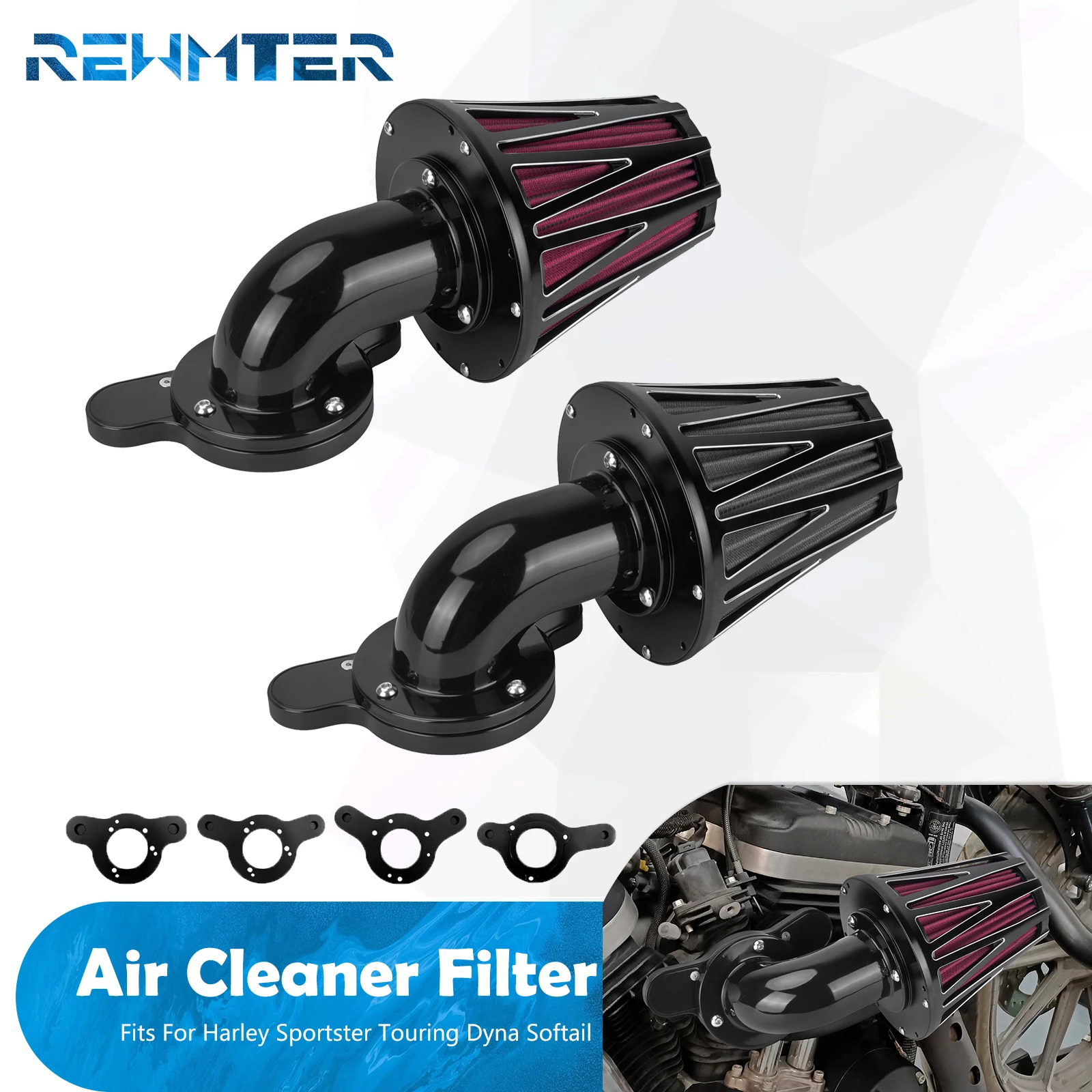 Motorcycle Air Filter CNC Intake Air Cleaner For Harley Touring Softail Sportster Dyna Street Glide Fat Boy Breakout Low Rider
Motorcycle Air Filter CNC Intake Air Cleaner For Harley Touring Softail Sportster Dyna Street Glide Fat Boy Breakout Low Rider