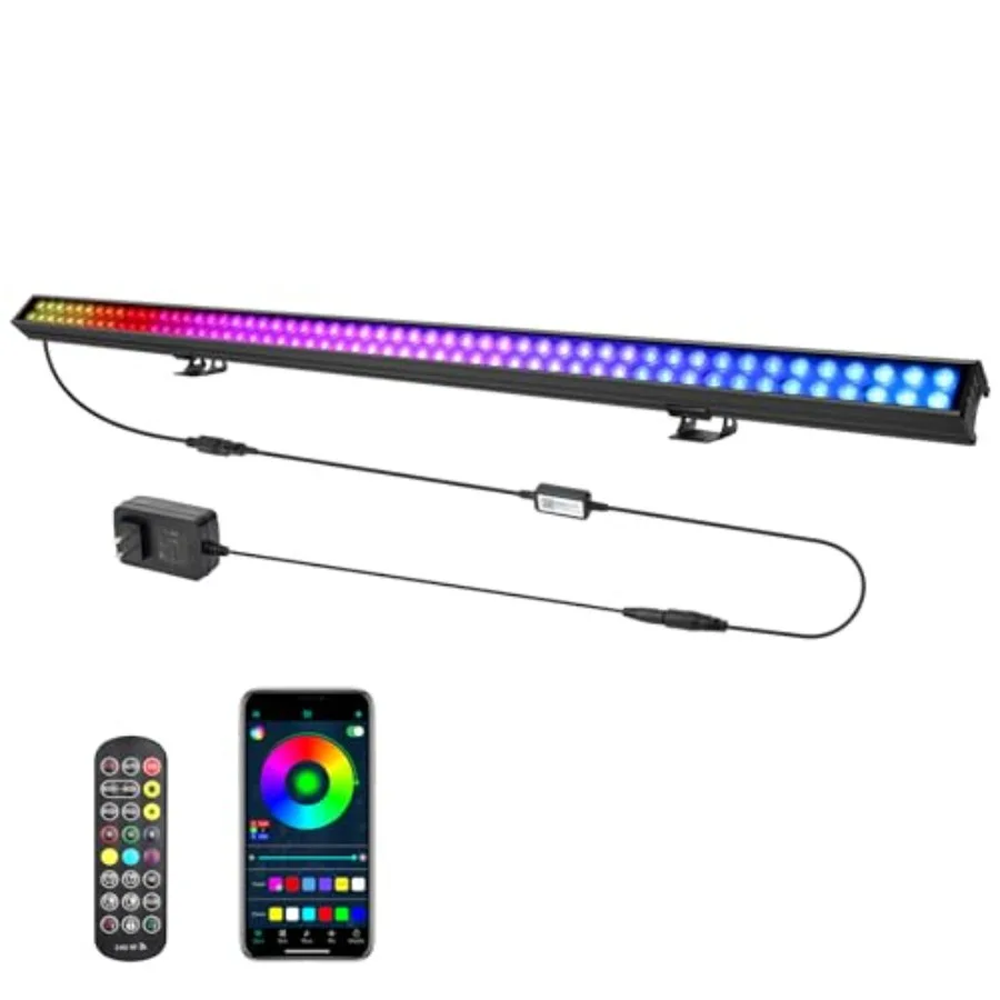 Светодиодная панель для сценического освещения: 60W RGB DJ-светильник - Управление через приложение и пульт ДУ - Функция синхронизации с музыкой и таймером - Динамические эффекты
Светодиодная панель для сценического освещения: 60W RGB DJ-светильник - Управление через приложение и пульт ДУ - Функция синхронизации с музыкой и таймером - Динамические эффекты