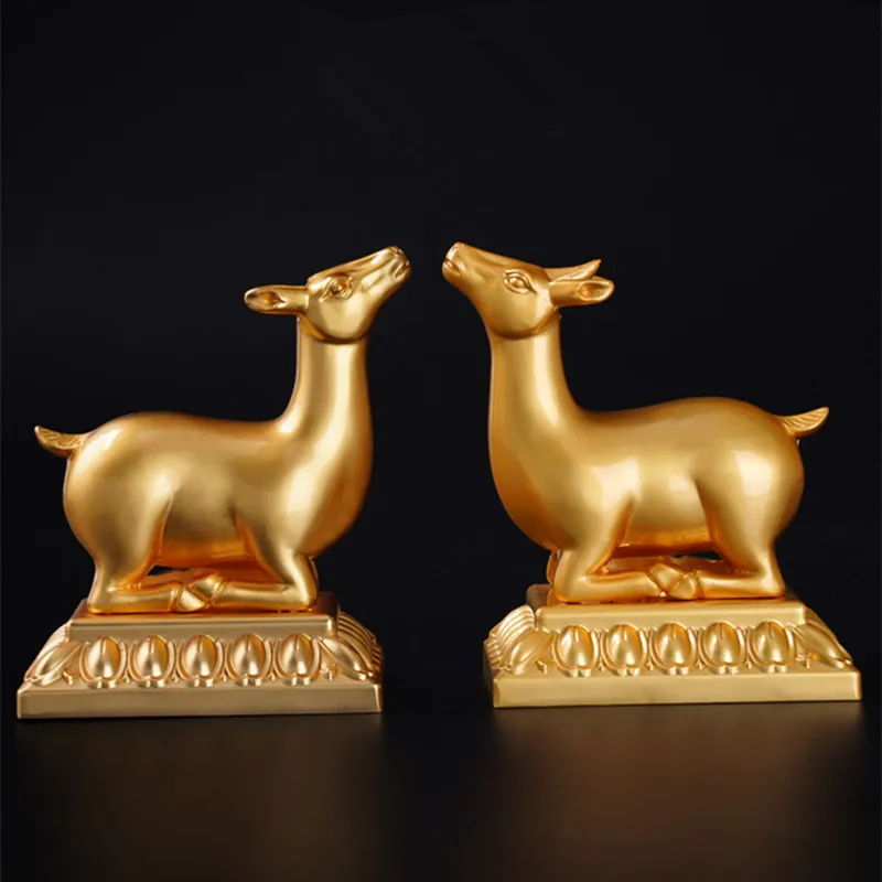 1 Pair 11.3*8.9cm Alloy Metal Double Deer Golden Creative Tibetan Chinese Fengshui Putting Decorate Ornaments
1 Pair 11.3*8.9cm Alloy Metal Double Deer Golden Creative Tibetan Chinese Fengshui Putting Decorate Ornaments
