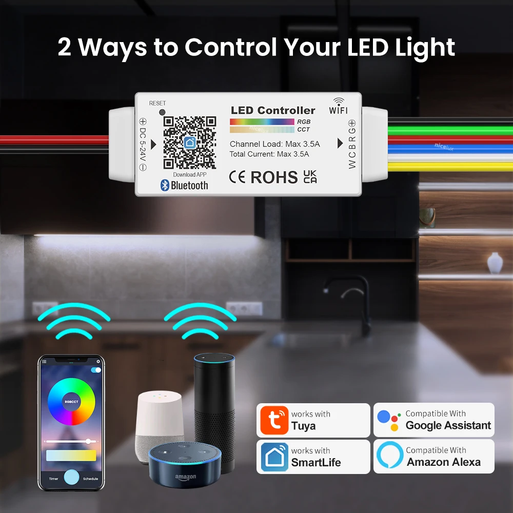 WIFI Smart Switch DC 5V-24V Led Lights Controller Remote Single Colour CCT RGB RGBW RGBCCT Home Improvement Tuya Dimmer Module
WIFI Smart Switch DC 5V-24V Led Lights Controller Remote Single Colour CCT RGB RGBW RGBCCT Home Improvement Tuya Dimmer Module