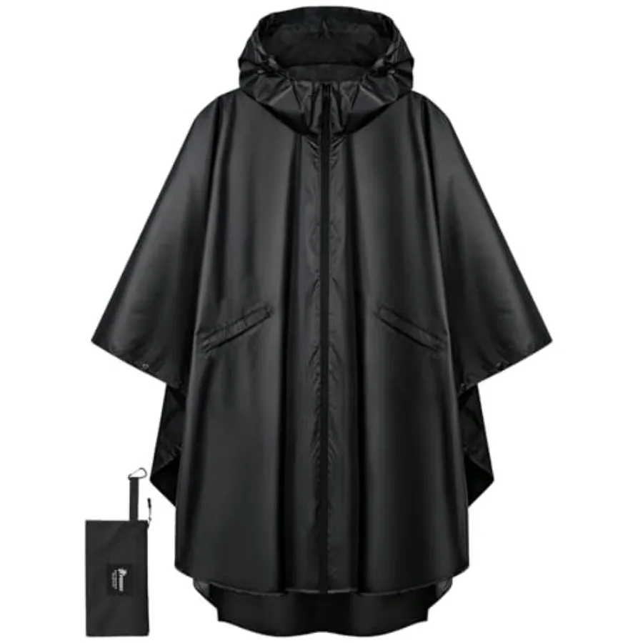 PTEROMY Hooded Rain Poncho for Adult with Pocket and Zipper, Waterproof Lightweight Raincoat for Men and Women
PTEROMY Hooded Rain Poncho for Adult with Pocket and Zipper, Waterproof Lightweight Raincoat for Men and Women