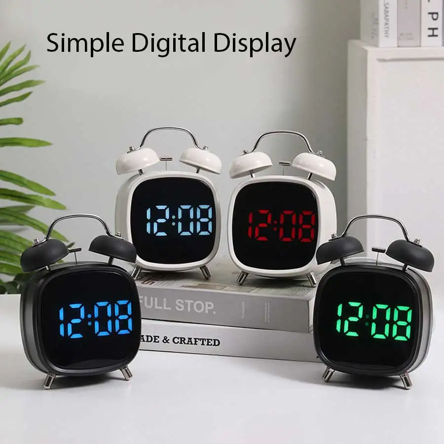 Multifunction Alarm Clock Metal Alarm Clock with Powerful Bell LED Screen Plug-In Children's Clock for Heavy Sleepers Home Decor
Multifunction Alarm Clock Metal Alarm Clock with Powerful Bell LED Screen Plug-In Children's Clock for Heavy Sleepers Home Decor