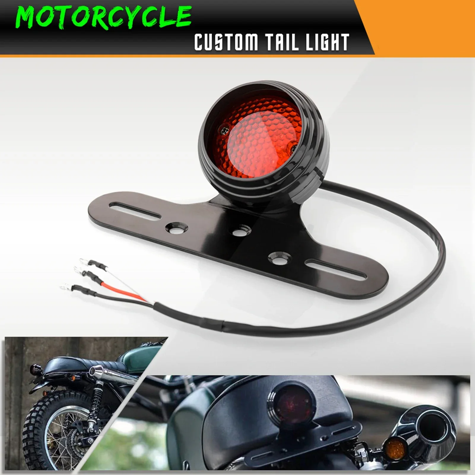 Motorcycle Tail Light Brake Light with License Plate Bracket Integrated Running Lamp Universal LED Tail Lamp with Bracket
Motorcycle Tail Light Brake Light with License Plate Bracket Integrated Running Lamp Universal LED Tail Lamp with Bracket