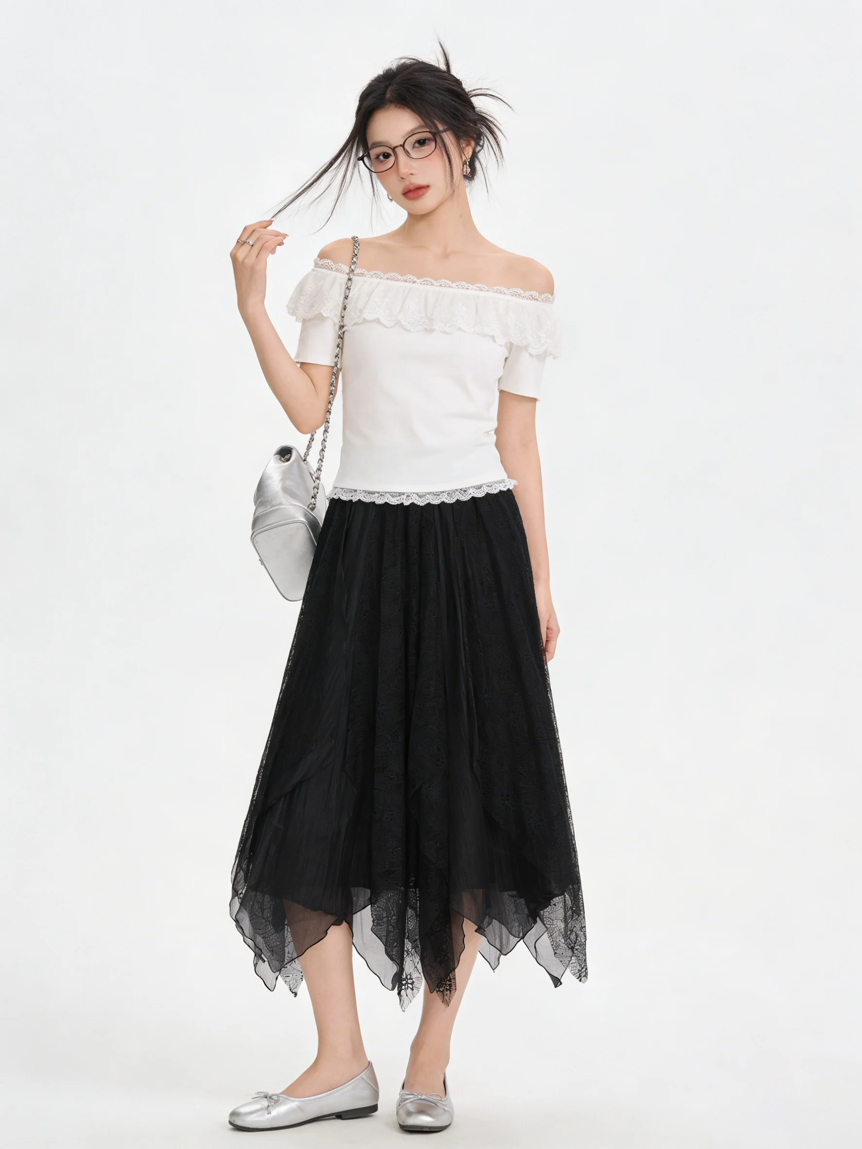Korean Style Gentle Asymmetrical A-Line Lace Half Skirt High Waist Slimming Mesh Midi Skirt Anti-Aging Breathable Skin-Friendly
Korean Style Gentle Asymmetrical A-Line Lace Half Skirt High Waist Slimming Mesh Midi Skirt Anti-Aging Breathable Skin-Friendly