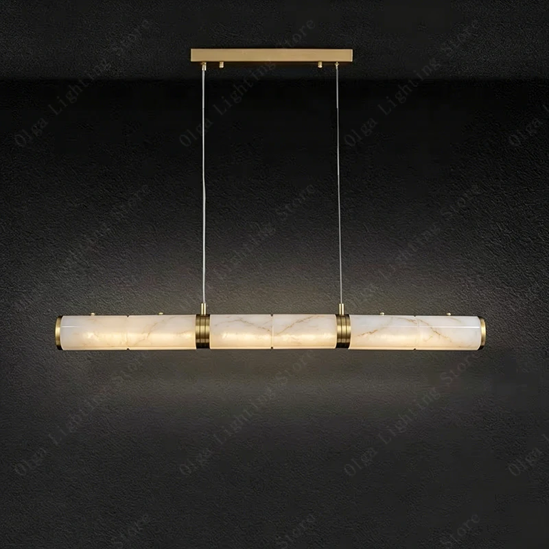 Long Minimalist Copper Natural Marble Chandelier Lights Led Home Decoration Dining Room Bar Decor Alabaster Suspension Lampen
Long Minimalist Copper Natural Marble Chandelier Lights Led Home Decoration Dining Room Bar Decor Alabaster Suspension Lampen