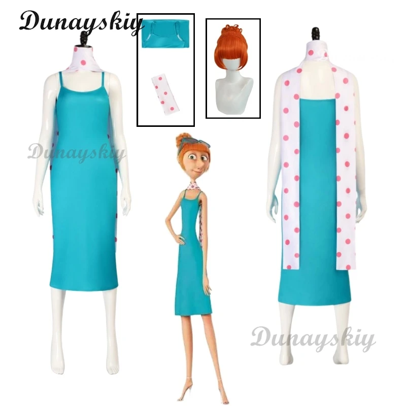 Lucy Wilde Cosplay Costum Blue Dress Trench Wig Gru Wife Dress-Up Women Funny Holiday Outfit Halloween Party Roleplay Suit
Lucy Wilde Cosplay Costum Blue Dress Trench Wig Gru Wife Dress-Up Women Funny Holiday Outfit Halloween Party Roleplay Suit