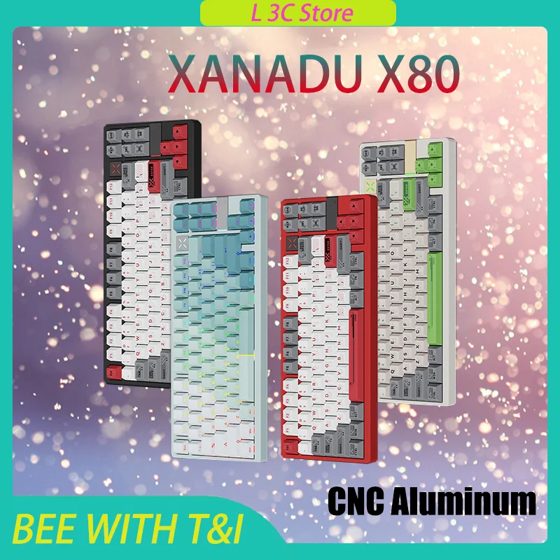 BEE с T & I XANADU X80 MAX индивидуальная трехрежимная механическая клавиатура, Беспроводная Bluetooth CNC алюминиевая аргированная игровая офисная электронная Спортивная
BEE с T & I XANADU X80 MAX индивидуальная трехрежимная механическая клавиатура, Беспроводная Bluetooth CNC алюминиевая аргированная игровая офисная электронная Спортивная
