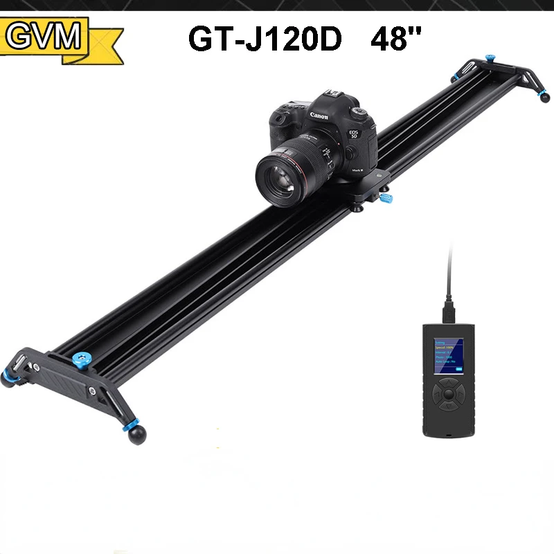 GVM 120cm Professional Video Aluminum Alloy Motorized Camera Slider Time Lapse Video Shot Camera Dolly Slider With Controller
GVM 120cm Professional Video Aluminum Alloy Motorized Camera Slider Time Lapse Video Shot Camera Dolly Slider With Controller