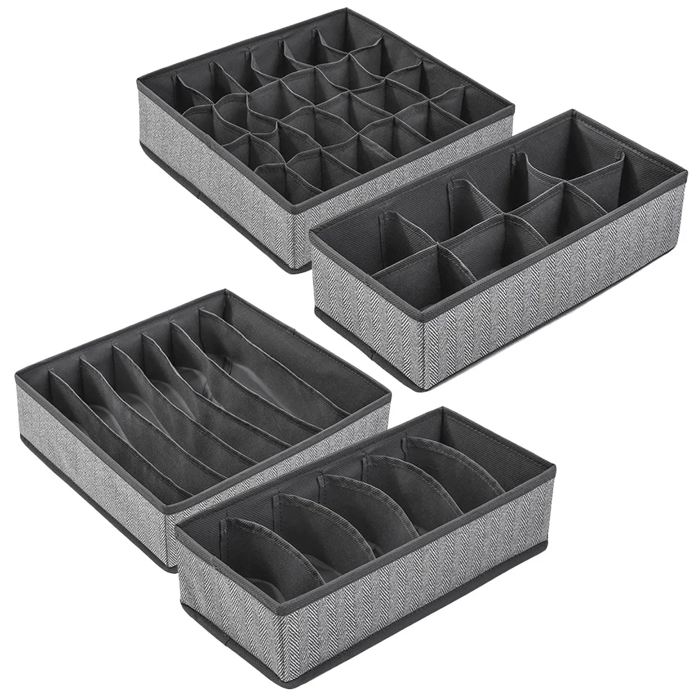 4Pcs Underwear Storage Holder Oxford Cloth Drawer Organizer Foldable Design for Closet Cabinet Bra Sock Underpants Organizer
4Pcs Underwear Storage Holder Oxford Cloth Drawer Organizer Foldable Design for Closet Cabinet Bra Sock Underpants Organizer