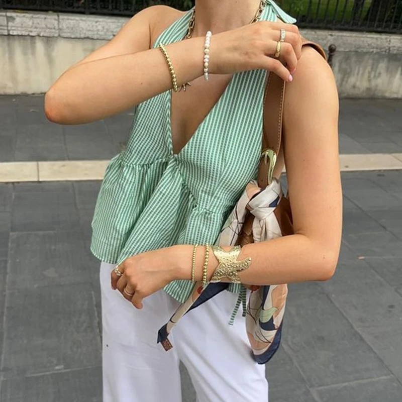 Топ-жилет Sling Spice Girl, модный сексуальный топ с V-образным вырезом в клетку для весны и лета
Топ-жилет Sling Spice Girl, модный сексуальный топ с V-образным вырезом в клетку для весны и лета