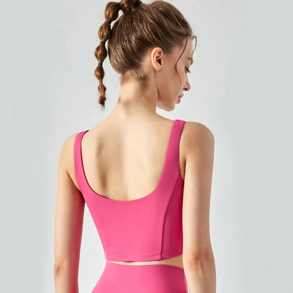 Chic Sports Vest Solid Color Sweat Absorption Women Bra Vest Lightweight Skin-touch Bra Vest
Chic Sports Vest Solid Color Sweat Absorption Women Bra Vest Lightweight Skin-touch Bra Vest