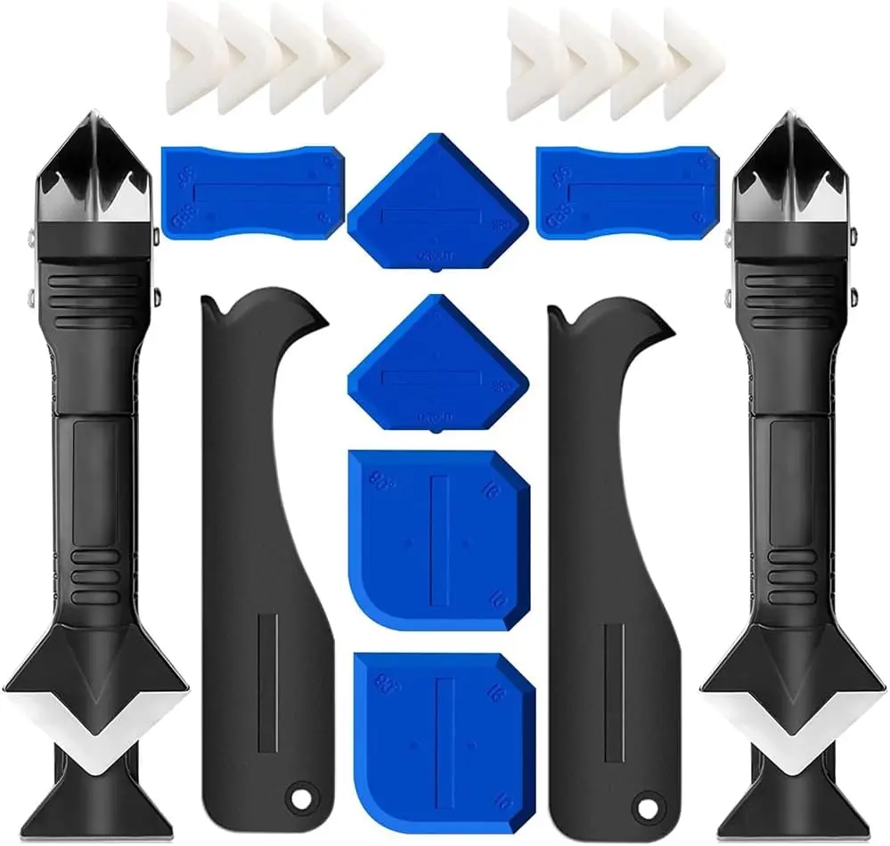 3 in 1 Silicone Caulking Tool Set, Caulk Remover & Finishing Tool for Bathroom, Kitchen, Window, Sink Joints, 2 Packs
3 in 1 Silicone Caulking Tool Set, Caulk Remover & Finishing Tool for Bathroom, Kitchen, Window, Sink Joints, 2 Packs