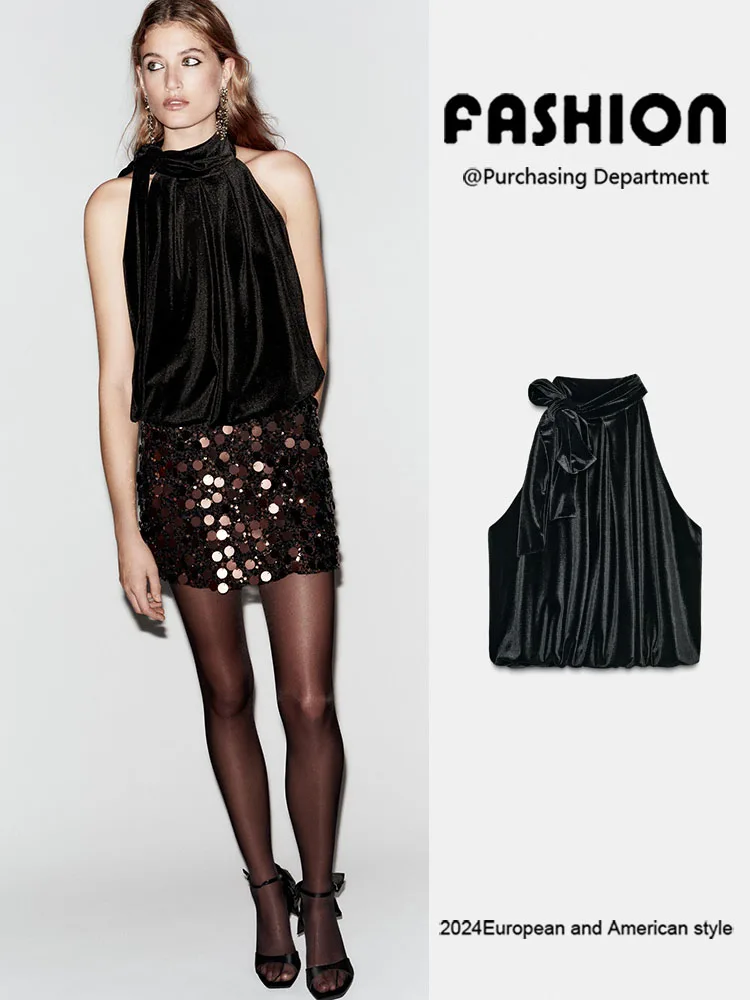 Зима 2023, новый женский бархатный топ све с воздушным шаром и узлом, универсальный модный этнический топ для выступлений на сцене
Зима 2023, новый женский бархатный топ све с воздушным шаром и узлом, универсальный модный этнический топ для выступлений на сцене