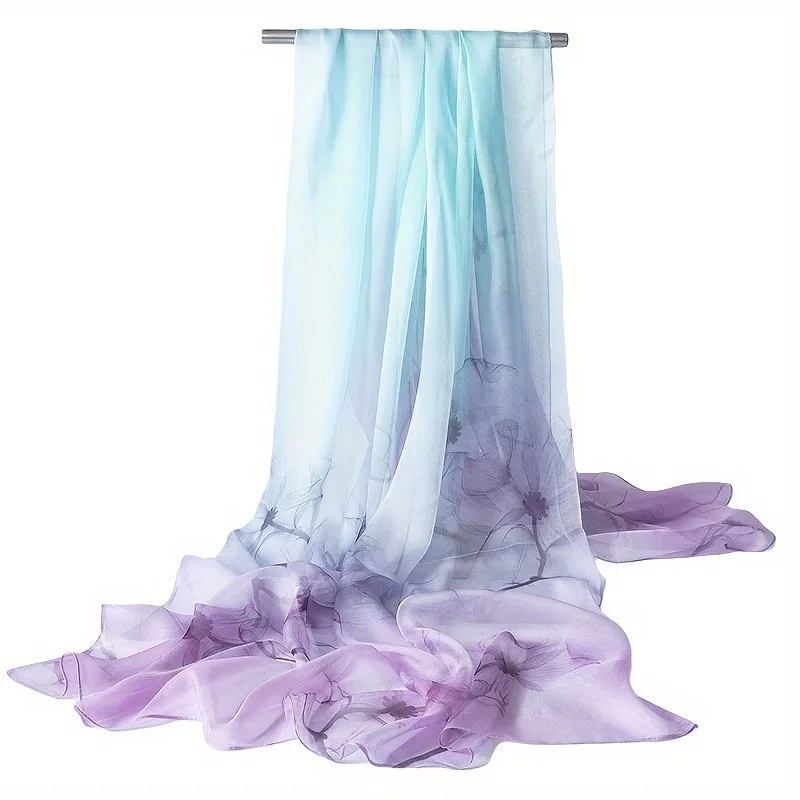 Lightweight 100% Mulberry Silk Chiffon Scarf for Women Oblong Shawl Neck Scarf Beach Wrap Headscarf Gift Pack Purple Floral
Lightweight 100% Mulberry Silk Chiffon Scarf for Women Oblong Shawl Neck Scarf Beach Wrap Headscarf Gift Pack Purple Floral