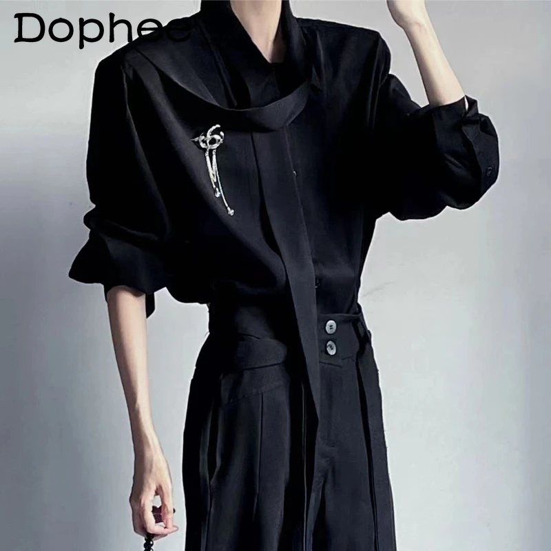 2026 Spring New Fashion High-end Solid Color Shirts Men's Loose Comfort Chiffon Ribbon Long-sleeve Tops Handsome Comfort Shirts
2026 Spring New Fashion High-end Solid Color Shirts Men's Loose Comfort Chiffon Ribbon Long-sleeve Tops Handsome Comfort Shirts
