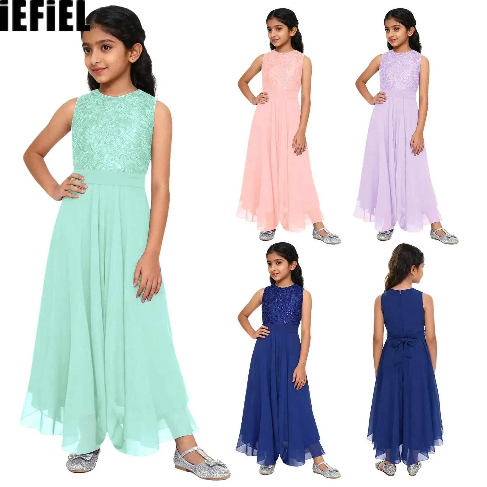 Kids Girls Elegant Chiffon Jumpsuit Floral Embroidery with Sequin Top Dhoti-style Pants Rompers for Party Birthday
Kids Girls Elegant Chiffon Jumpsuit Floral Embroidery with Sequin Top Dhoti-style Pants Rompers for Party Birthday