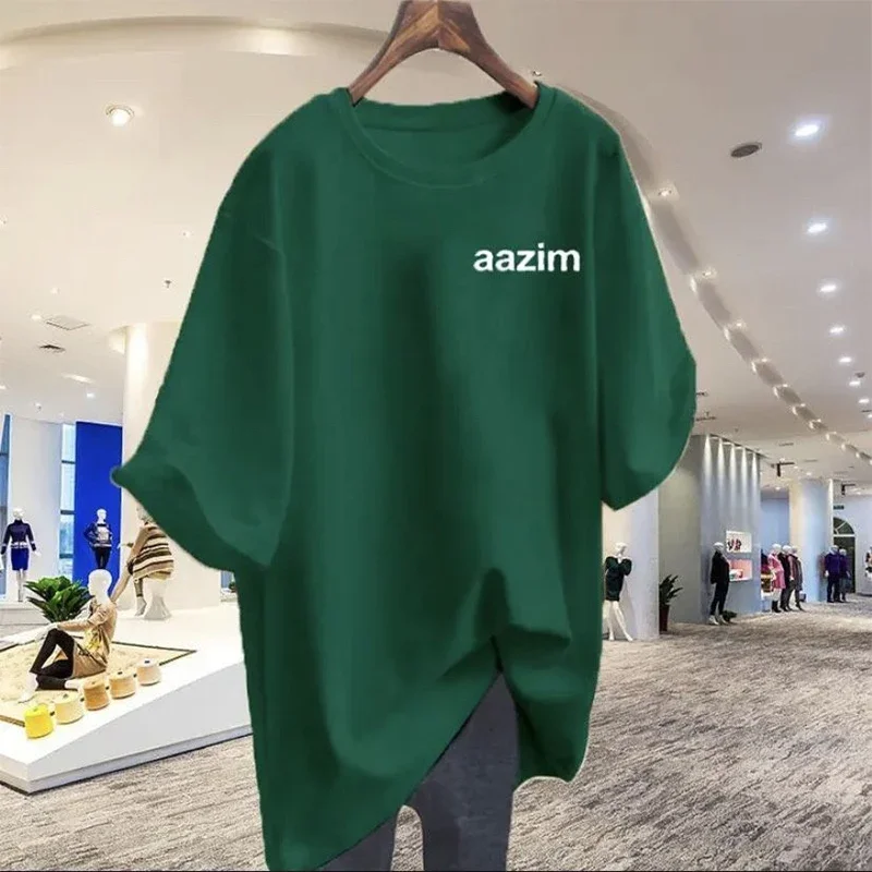 Women Letter Printed Basics Pullover Lady Casual Simple T-shirt Summer Short Sleeve Loose Crew Neck 100 Cotton M-6XL Top Tees
Women Letter Printed Basics Pullover Lady Casual Simple T-shirt Summer Short Sleeve Loose Crew Neck 100 Cotton M-6XL Top Tees
