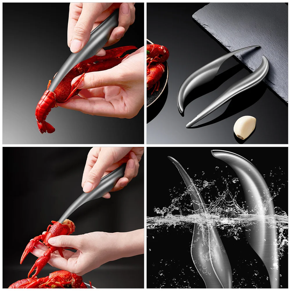 2Pcs Shrimp Deveiner Tool Stainless Steel Peeler Kitchen Shrimp Peeling Deveining Remover Convenient Cooking Tool 
2Pcs Shrimp Deveiner Tool Stainless Steel Peeler Kitchen Shrimp Peeling Deveining Remover Convenient Cooking Tool