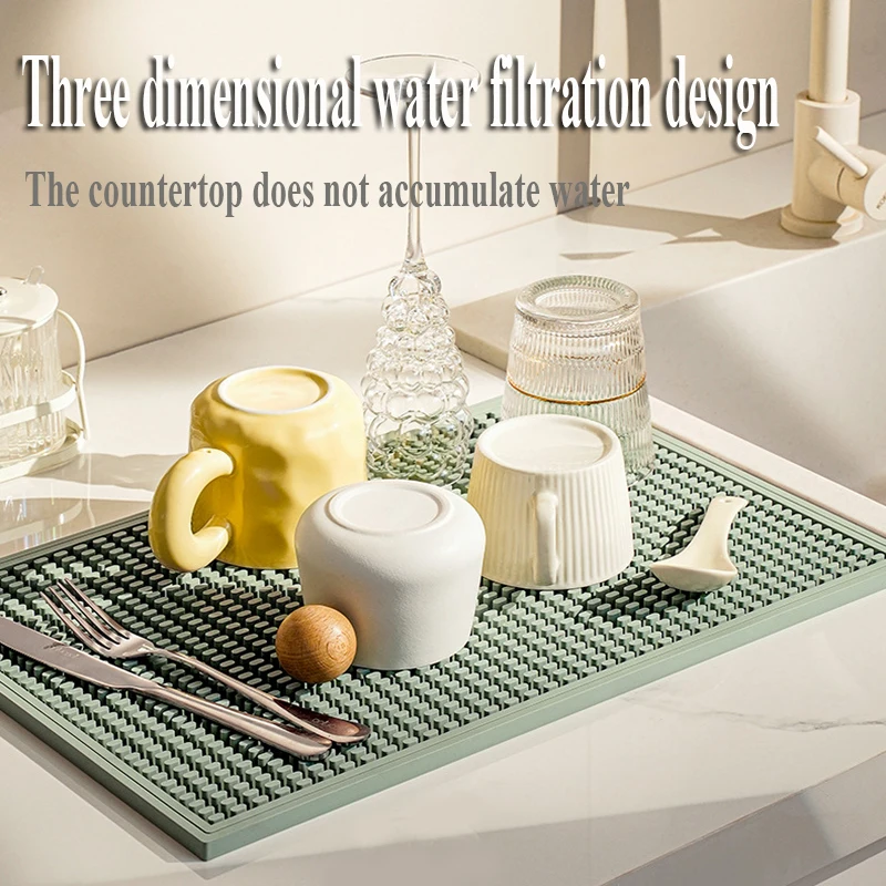 Силиконовый коврик, утолщенный сливной коврик, скандинавская кухня, домашняя столешница, большой термостойкий коврик для столовых приборов из ПВХ
Силиконовый коврик, утолщенный сливной коврик, скандинавская кухня, домашняя столешница, большой термостойкий коврик для столовых приборов из ПВХ