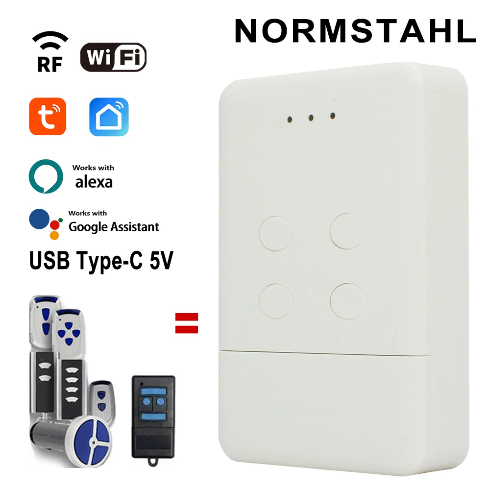 2-in-1 Normstahl Crawford Tuya WIFI Smart APP Remote Control 433.92mhz Transmitter EA433 4K 2KS 2KM RCU433 2K 4K Gate Opener
2-in-1 Normstahl Crawford Tuya WIFI Smart APP Remote Control 433.92mhz Transmitter EA433 4K 2KS 2KM RCU433 2K 4K Gate Opener