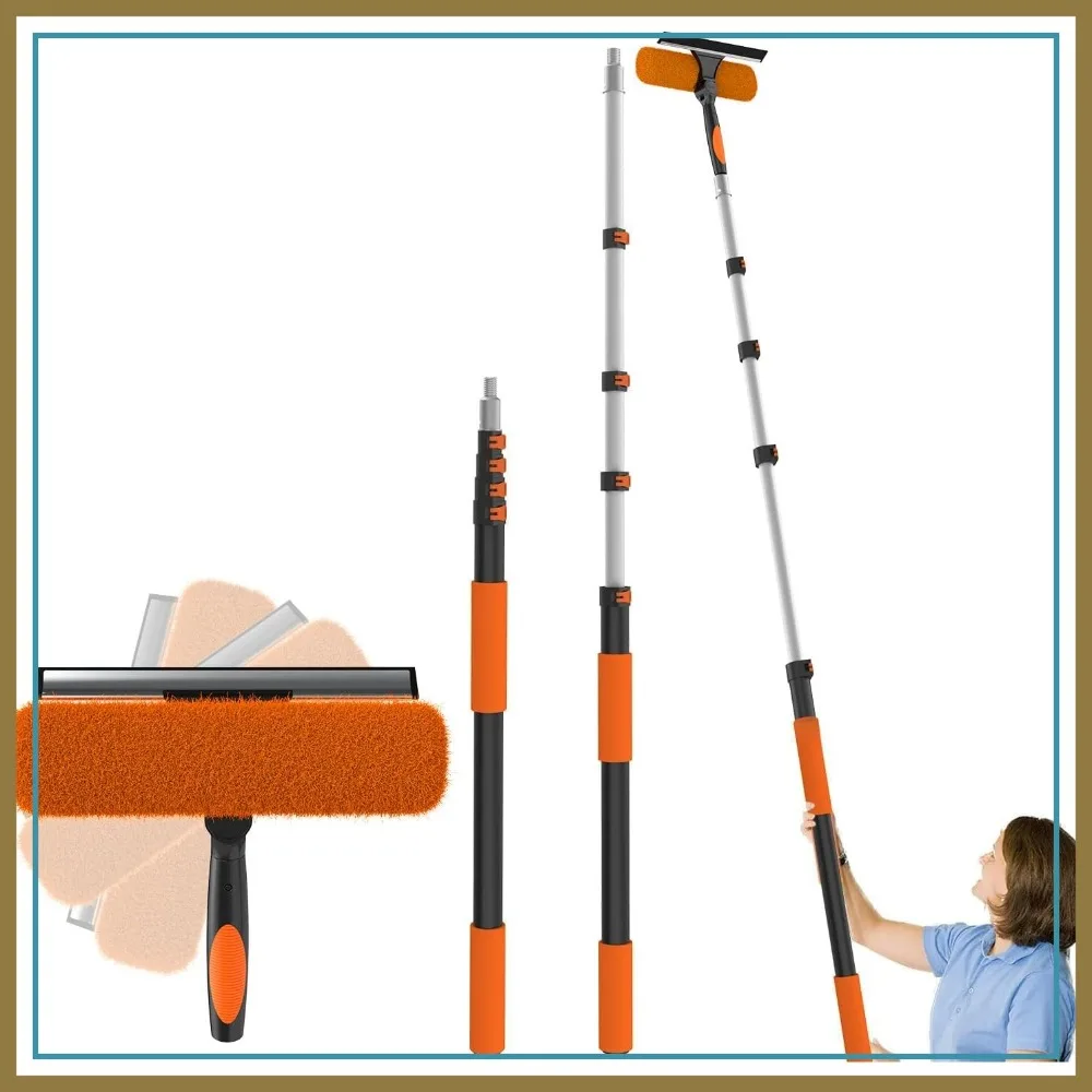 26ft High Reach Window Cleaning Kit with 5-20ft Extension Pole, Telescopic Squeegee for Indoor/Outdoor Use
26ft High Reach Window Cleaning Kit with 5-20ft Extension Pole, Telescopic Squeegee for Indoor/Outdoor Use