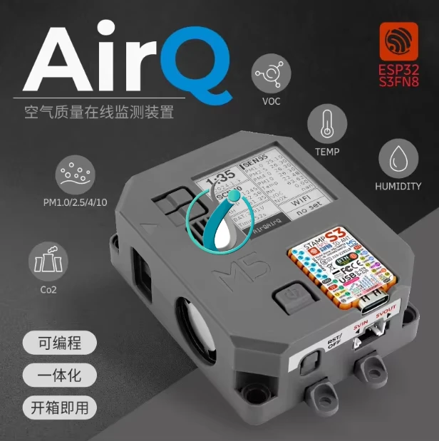 new product Original M5 Stack AirQ All-in-One Low Power Air Quality Monitoring Device 1.54” Ink Screen
new product Original M5 Stack AirQ All-in-One Low Power Air Quality Monitoring Device 1.54” Ink Screen