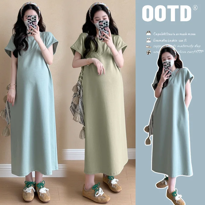 2025 Summer Dress for Pregnant Women: Short Sleeved Long Skirt with Fashionable and Skinny Design, Casual Dress
2025 Summer Dress for Pregnant Women: Short Sleeved Long Skirt with Fashionable and Skinny Design, Casual Dress