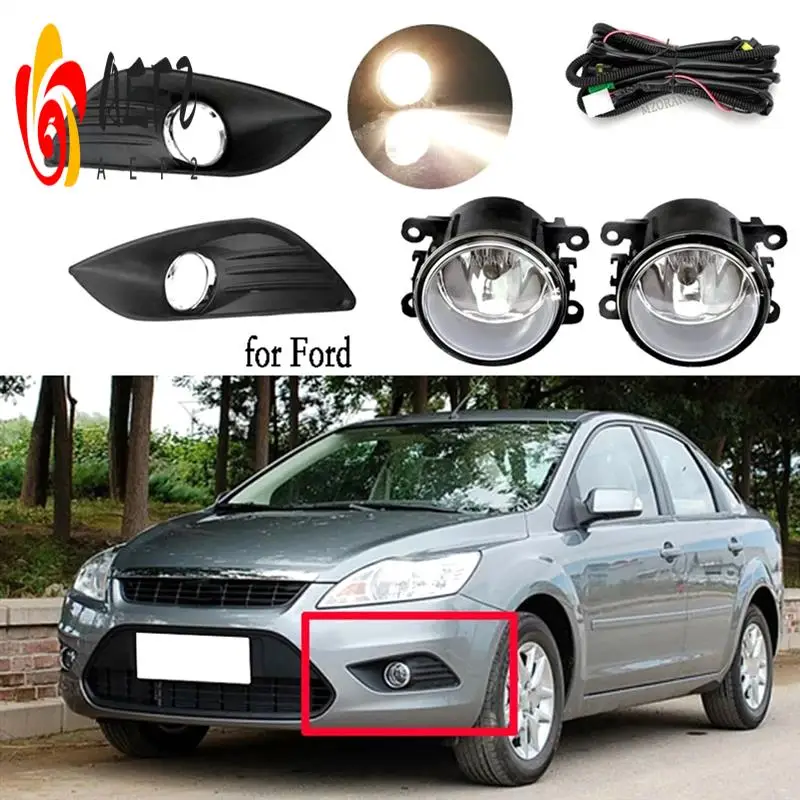 AEF2-Fog Lights For Ford Focus MK2 2009-2011 Halogen Headlight Fog Lamp Cover Grille Chrome Bezel Harness Kit Accessories
AEF2-Fog Lights For Ford Focus MK2 2009-2011 Halogen Headlight Fog Lamp Cover Grille Chrome Bezel Harness Kit Accessories