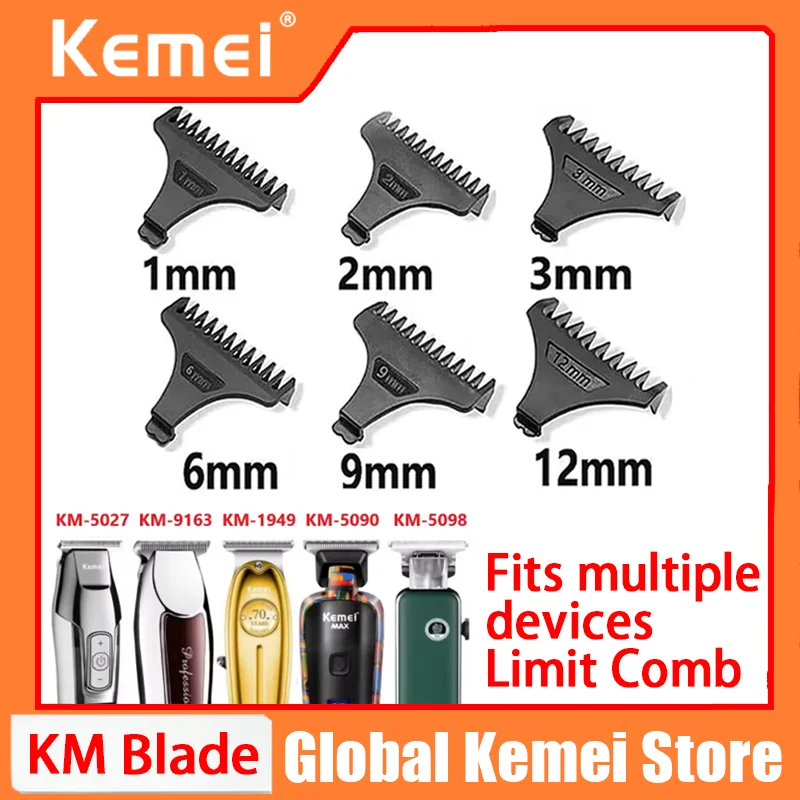 For Kemei Hair Trimmer Limit Comb Universal Black Guards Hairdresser Hair Cutting Guide for KM-5027 KM-1949 1 2 3 6 9 12mm
For Kemei Hair Trimmer Limit Comb Universal Black Guards Hairdresser Hair Cutting Guide for KM-5027 KM-1949 1 2 3 6 9 12mm