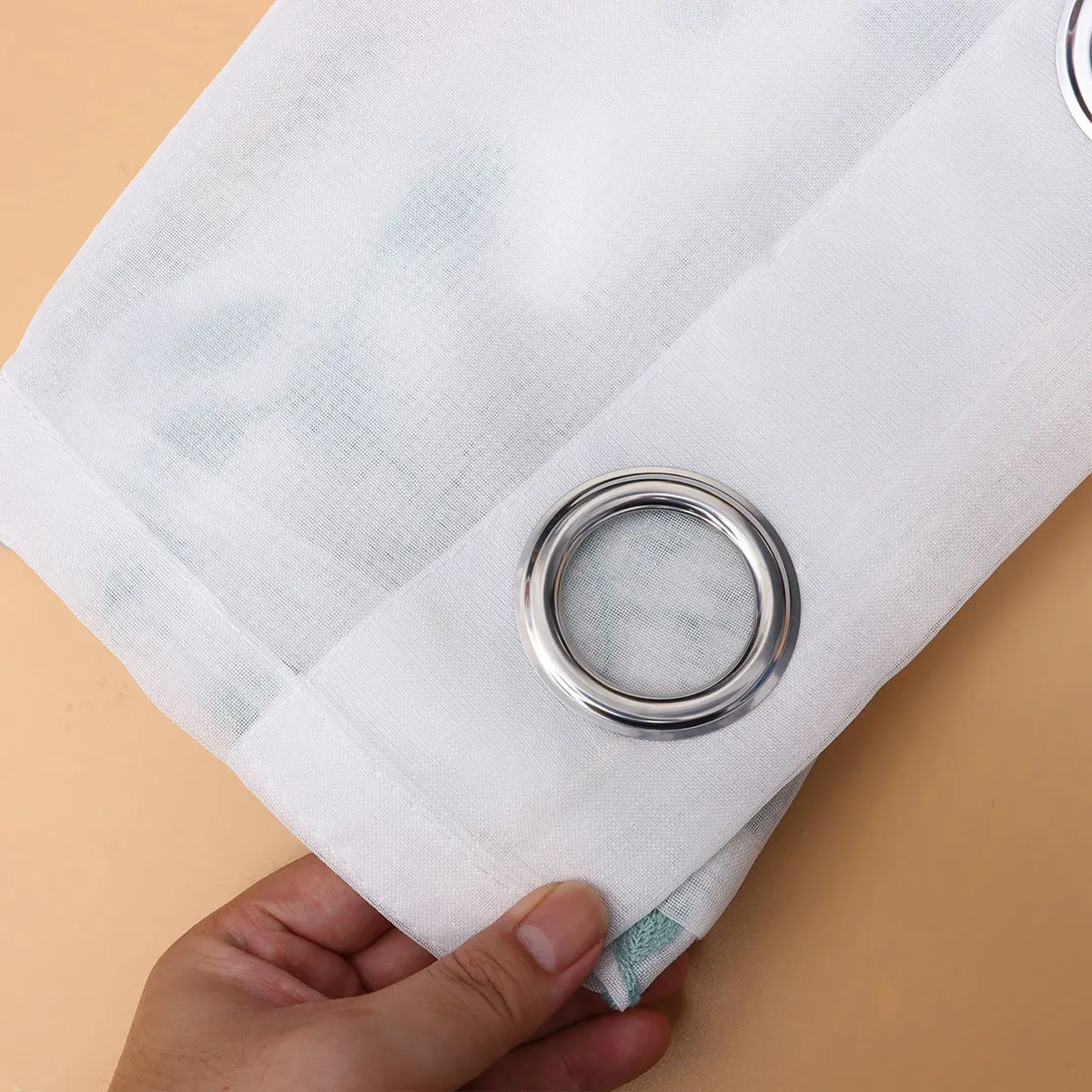 Leaf Print Sheer Curtains Premium Polyester Rome Ring Eyelets Perforated Window Drapes Tulle For Bedroom Living Room Home
Leaf Print Sheer Curtains Premium Polyester Rome Ring Eyelets Perforated Window Drapes Tulle For Bedroom Living Room Home