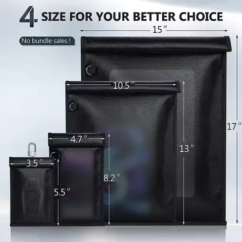 Sac de protection de Signal de clé de voiture, étanche et ignifuge, blocage RFID, pochette Faraday, bloqueur de Signal RF, étui de téléphone portable