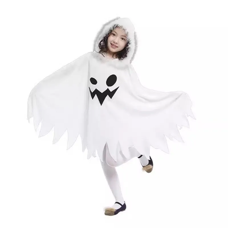 Halloween Children's Ghost Performance Costume Cosplay Elf Hooded White Ghost Cloak Clothes Stage Performance Traditional Ethnic
Halloween Children's Ghost Performance Costume Cosplay Elf Hooded White Ghost Cloak Clothes Stage Performance Traditional Ethnic