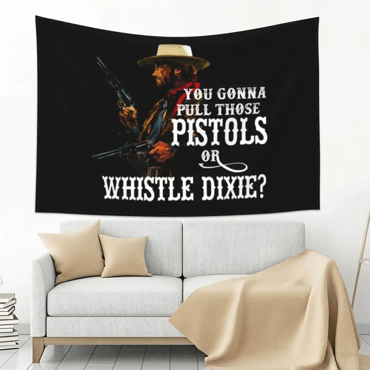 Josey Wales T-ShirtWhistle Dixie - from THE OUTLAW JOSEY WALES Tapestry Room Decorations Aesthetics House Decoration Tapestry
Josey Wales T-ShirtWhistle Dixie - from THE OUTLAW JOSEY WALES Tapestry Room Decorations Aesthetics House Decoration Tapestry