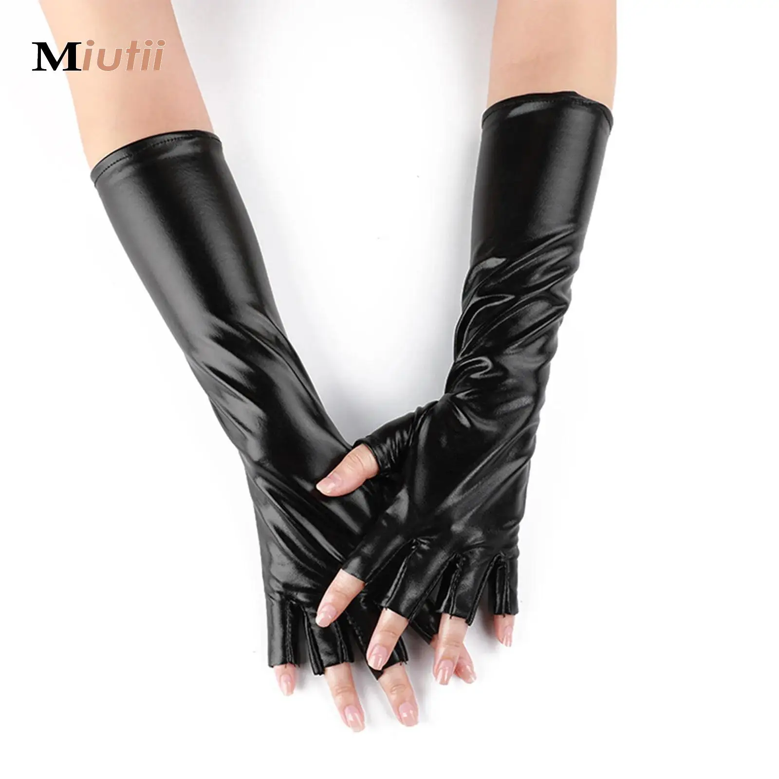 1 Pair New Women Fashion Long Faux Leather Metallic Driving Outdoor Fingerless Gloves Halloween Party Cosplay Dress Up Mittens
1 Pair New Women Fashion Long Faux Leather Metallic Driving Outdoor Fingerless Gloves Halloween Party Cosplay Dress Up Mittens