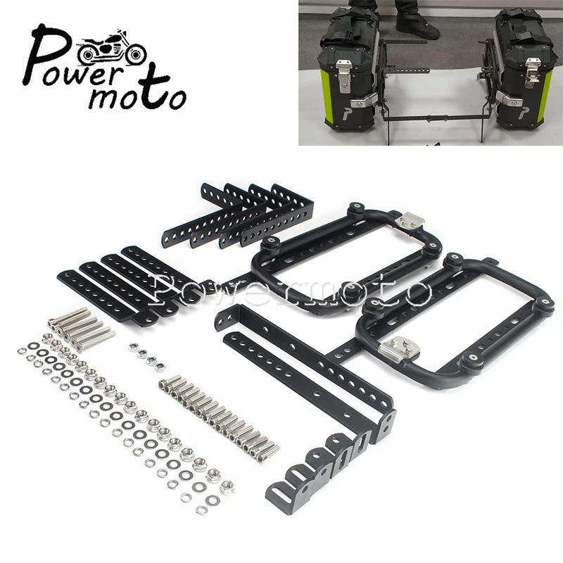 Motorbike Universal 1 Set Motorcycle Steel Adjustable Side Case Side Boxes Luggage Trunk Storage Bags Mounting Bracket Kits
Motorbike Universal 1 Set Motorcycle Steel Adjustable Side Case Side Boxes Luggage Trunk Storage Bags Mounting Bracket Kits