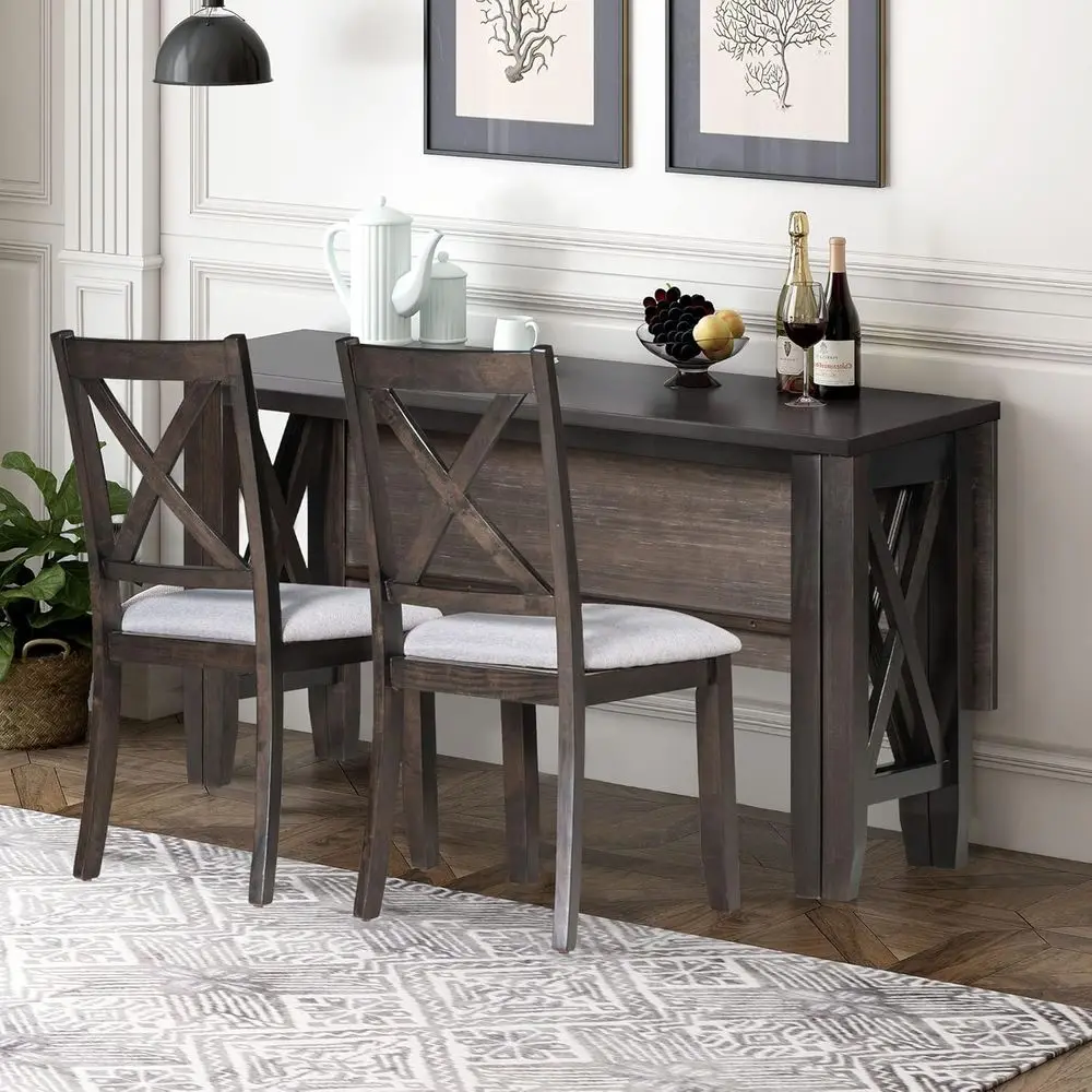 Space-Saving Solid Wood 6-Piece Dining Set with Table and 4 Chairs Including Bench
Space-Saving Solid Wood 6-Piece Dining Set with Table and 4 Chairs Including Bench