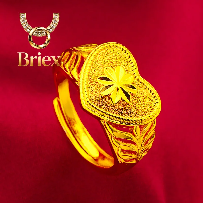 Briex Jewelry Heart Open Ring Women's 24K Gold AU999 - Oxidation-resistant pure gold, secure heart structure for long-lasting sh
Briex Jewelry Heart Open Ring Women's 24K Gold AU999 - Oxidation-resistant pure gold, secure heart structure for long-lasting sh