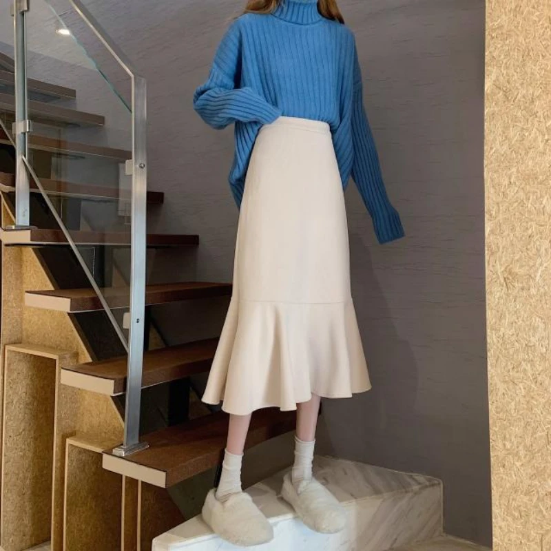 Autumn Winter New Style Medium Length Thickened Women's Clothing Fishtail Skirt Shows Thin High Waist All-match Trend Y2K Skirts
Autumn Winter New Style Medium Length Thickened Women's Clothing Fishtail Skirt Shows Thin High Waist All-match Trend Y2K Skirts