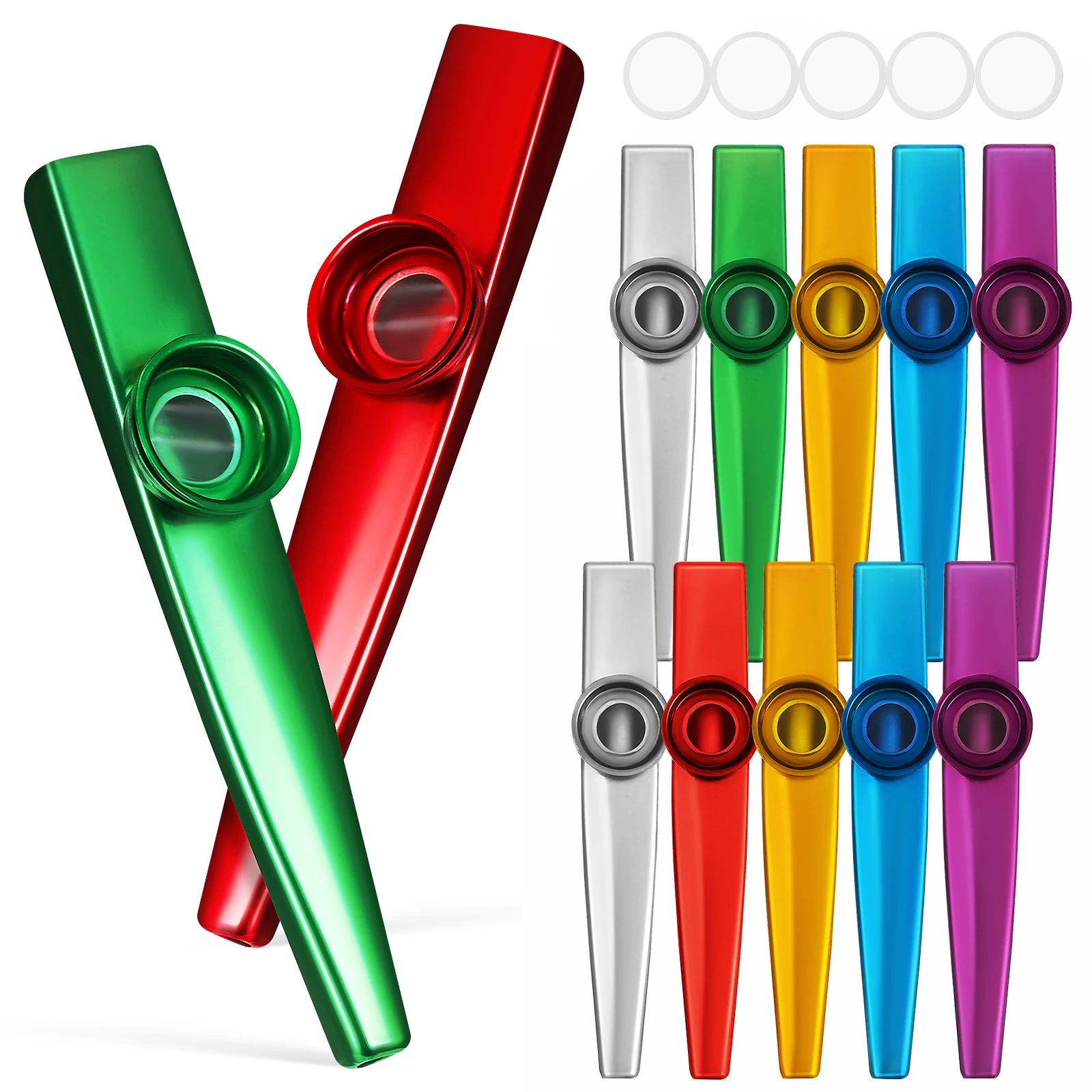 12 pcs Metal Kazoo Adults Kids Musical Instruments Lightweight Compact Performance Beginner Kazoos Toys
12 pcs Metal Kazoo Adults Kids Musical Instruments Lightweight Compact Performance Beginner Kazoos Toys