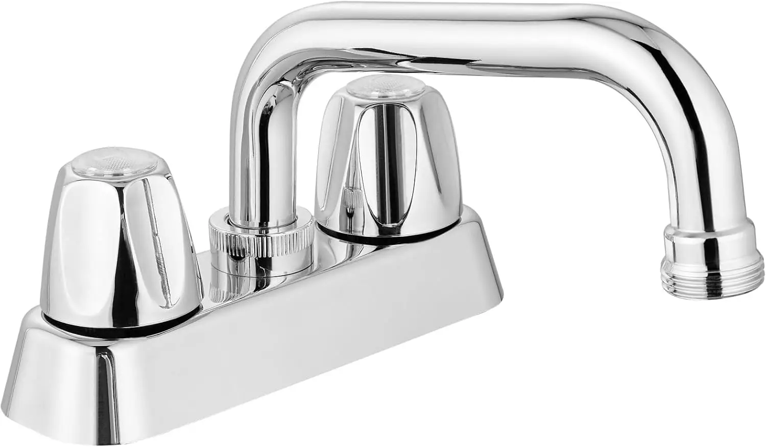 4-Inch Utility Sink Faucet, Dual Lever Handles, Swivel Spout with NPT3/4 Thread, Chrome
4-Inch Utility Sink Faucet, Dual Lever Handles, Swivel Spout with NPT3/4 Thread, Chrome