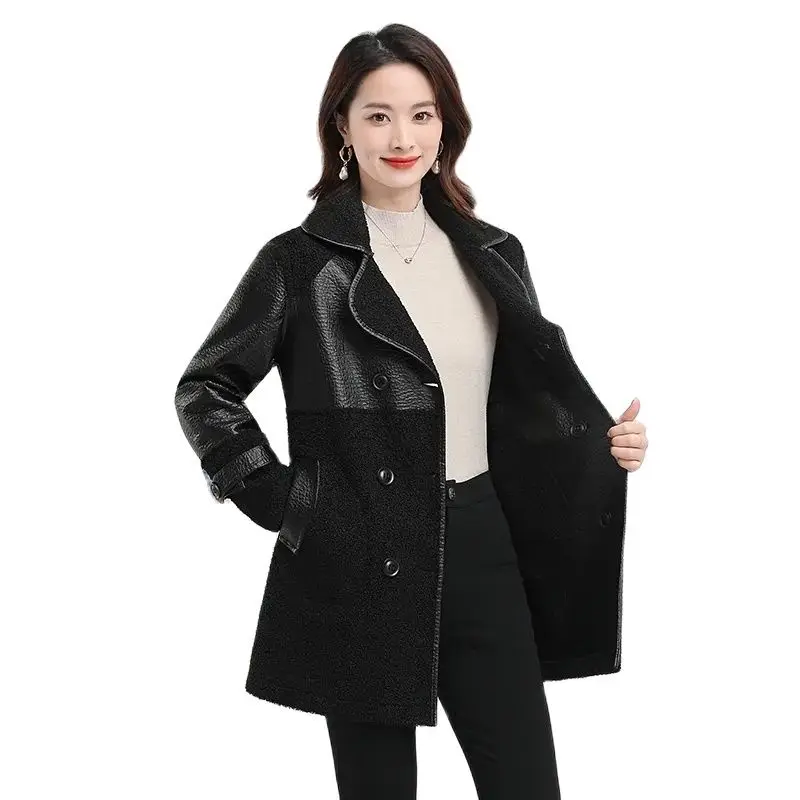 Autumn And Winter New Velvet Leather Women's Coat Skin Hair One Body Medium-Long Loose Slim Plus Size Spliced Woolen Windbreaker
Autumn And Winter New Velvet Leather Women's Coat Skin Hair One Body Medium-Long Loose Slim Plus Size Spliced Woolen Windbreaker