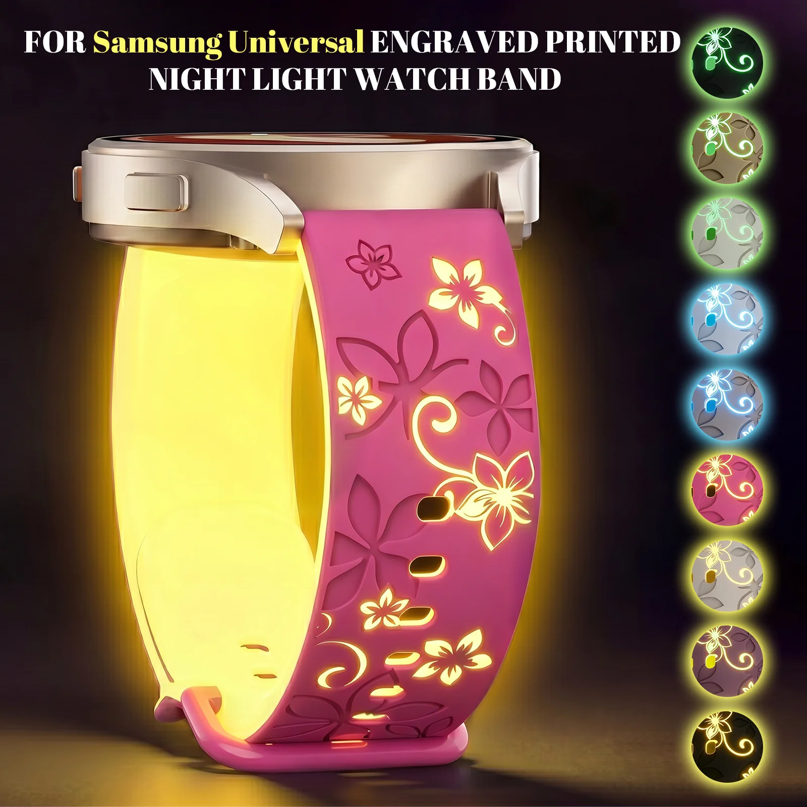 18/20/22mm, suitable for Samsung universal double-color engraved luminous watch straps, compatible with Huawei GT2/3/4/5/6
18/20/22mm, suitable for Samsung universal double-color engraved luminous watch straps, compatible with Huawei GT2/3/4/5/6